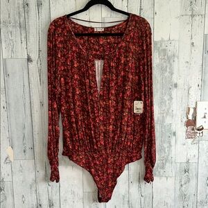 free people Floral Bodysuit